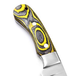 Couteau de chasse et de camping à lame fixe en acier inoxydable de qualité industrielle Nordic Forge, manche en bois Pakka, lame pleine longueur à biseau - Product Image 4