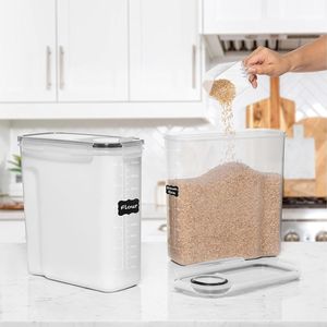 Set di 2 Contenitori per Alimenti in Plastica Senza BPA Extra Grandi, Ermetici, 6.3L/213oz/6.7qt, Contenitori per Conservazione di Alimenti Sfusi e Cereali - Product Image 4