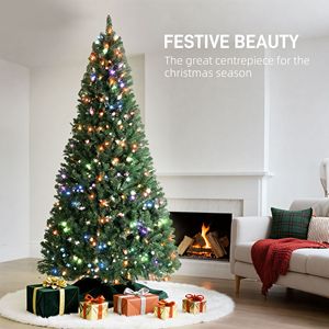 7.5ft Prelit RGB Dynamic <b>LED</b> Christmas <b>Tree</b> with Remote Control Daily Timer Hinged Design Easy Assembly - Product Image 4