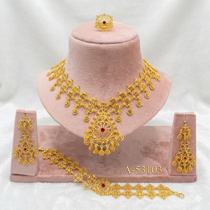 Luxury Designer Women's Necklace Bracelet Set with 24K Gold Plated <b>Cushion</b> Cut Zircon Jewelry Box Chain Trendy A-53099 - Product Image 5