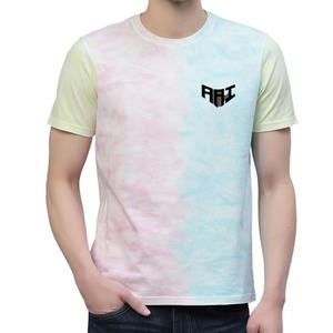 Camiseta Personalizada con Estampado Tie Dye Pastel, Unisex, 100% Algodón, Cuello Redondo, Estilo Casual Urbano, Manga Corta, Fabricante Mayorista OEM ODM de EE. UU. - Product Image 1
