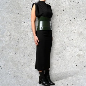 Genuine Lambskin Leather Women <b>Corset</b> Waist <b>Belt</b> Shapewear Custom Color Sample & Customization Service Available - Product Image 5