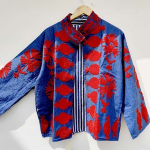 Chaqueta Suzani de Algodón Bordada a Mano de Lujo, Transpirable, con Patrones Tradicionales, Prenda Exterior Boho a la Moda, Venta al Por Mayor - Product Image 3