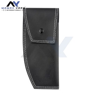 Custom Maker Barber Shaving Razor with Leather Pouch Matt Black Cut Throat Straight <b>Swing</b> Lock Razor Custom Logo Professional - Product Image 2