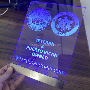 Sin Pedido Mínimo, Impresión Digital Personalizada, Porta Etiquetas con Código QR, Letrero LED de Plástico en Hebreo, Decoración para Hanukkah, Festividad Judía - Product Image 1