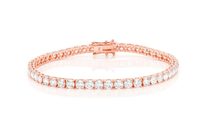 Pulsera de tenis delicada para mujer, de oro de 14k, con moissanita de corte redondo y baguette, color FG, claridad VS, certificada GRA, estilo Hip Hop, precio al por mayor - Product Image 4