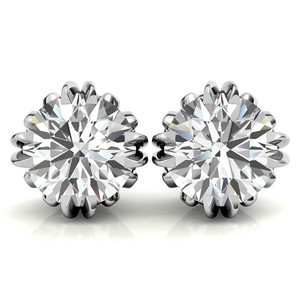 18k SOLID Gold <b>Fine</b> Jewelry <b>Earrings</b> Set Princess Cut1 Carat 2carat 4carat D Vs1 Lab Grown Diamond Fashion Jewelry <b>Earrings</b> - Product Image 1