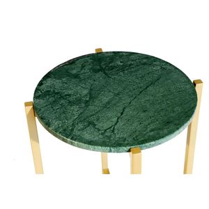 21-Inch <b>Marble</b> <b>Side</b> <b>Table</b> for Living Room Console <b>Tables</b> with Metal Frame - Product Image 4