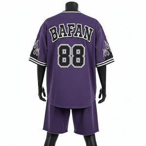 Conjunto de Pantalones Cortos y Camiseta de Béisbol Premium para Mujer, Mezcla de Poliéster y Algodón, Transpirable, Logotipo Personalizado en Tela Tackle Twill, Conjuntos Femeninos 100% Algodón - Product Image 2