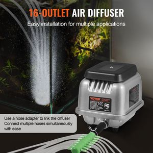 Pompa ad aria lineare flusso 90l/Min aerano acqua 1/4 acro stagni 10 piedi di profondità per i ristoranti di pesce allevamenti ittici di acquacoltura-rifiuti - Product Image 4