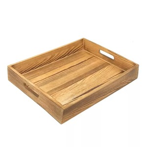 Plateau de service en bois Woodora Design, rectangulaire, vintage, fait main, en bois massif, pour la table et le service - Product Image 4