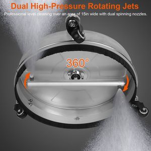 Idropulitrice ad Alta Pressione 15 Pollici 4000PSI con Disco in Acciaio Inox per Superfici Piane, 3 Ruote e 2 Prolunghe per Idropulitrice - Product Image 6