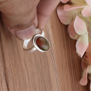 Anillo de Piedra Natural Unakita al por Mayor, Plata de Ley 925, Anillos de Boda Clásicos Estilo Boho, Anillos de Piedra Hechos a Mano, Regalo para Mujer - Product Image 4