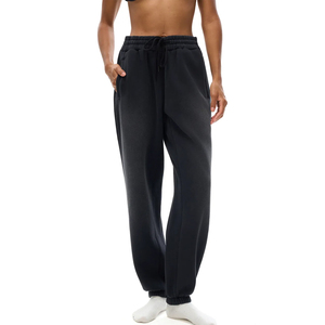 <b>Men's</b> Black Cotton Sweatpants Elastic Waist Drawstring Casual <b>Loose</b> Fit With Side Pockets Autumn Midweight Knitted <b>Joggers</b> - Product Image 1