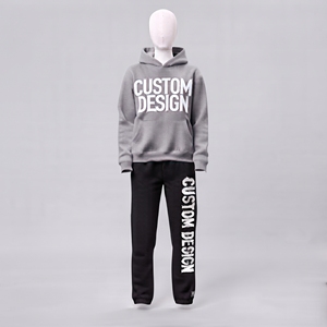 Conjunto Deportivo Personalizado Unisex Ecológico, Transpirable y de Secado Rápido para Invierno, 100% Algodón, 350 Gsm, Sudadera con Capucha y Pantalones de Felpa - Product Image 4
