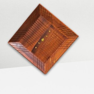 Bandeja octogonal de madera de Sheesham con incrustaciones de nácar, venta al por mayor, Moradabad - Product Image 1