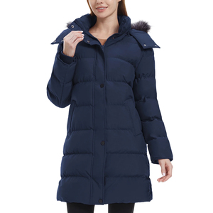 Hot Sale Wholesale <b>Womens</b> <b>Winter</b> Long Casual <b>Jacket</b> Hooded Zipper <b>Warm</b> Parka Slim Fit Long Sleeved Pocket Coat Factory - Product Image 5