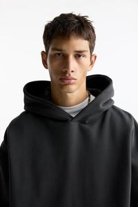 Sudadera con capucha extragrande de peso pesado personalizada para hombre, ropa de calle en blanco, Jersey OEM, proveedor al por mayor - Product Image 3