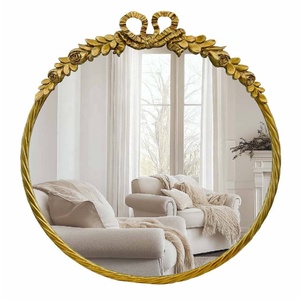 Recién llegado, espejo de pared redondo de Metal, espejo de pared moderno de India, marco de espejo de pared de Metal para baño, sala de estar y dormitorio - Product Image 3