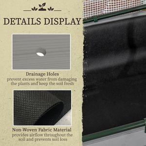 "48x22x46 Inch Dark Gray Outdoor <b>Planter</b> Box with PE Greenhouse Cover for Herbs & <b>Vegetables</b>" - Product Image 5