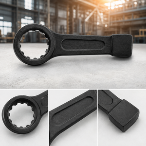 ประแจวงแหวนเหล็กตีขึ้นรูปสำหรับงานหนัก |   ประแจบ็อกซ์เอนด์แบบตีได้ - Product Image 3