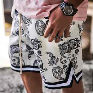 Shorts en maille personnalisés pour hommes, entrejambe de 5 pouces, 100 % polyester, séchage rapide, double couche, vêtements de sport sublimés - Product Image 2