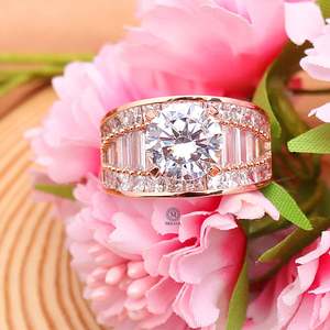 Rose Gold Plated Animal Shape CZ Designer Band Ring - Product Image 5