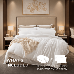 2 Pack White and Pink 3-Piece <b>Bedding</b> <b>Set</b> Solid Duvet Cover with Two Pillowcases for Both Sizes - Product Image 2