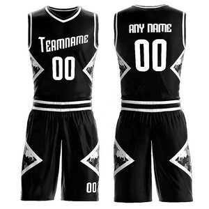 Vente en gros de maillots de basket-ball pour hommes, respirants, grandes tailles, 100% polyester, broderie personnalisée, vêtements de sport - Product Image 3