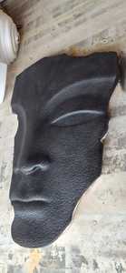 Natural Stone Relief Wall <b>Panel</b> Human Face Design Honed Finish Minimalist Style Exterior Decorative Art - Product Image 1