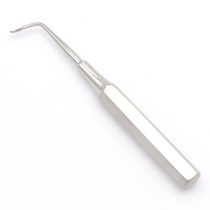Bernard Root Tip Elevator Left Angled 4mm 15.5cm Short Hollow Handle Bayonet Syndesmotome Instrument chirurgical d'extraction dentaire - Product Image 1