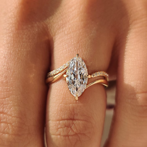 Anillo de Diamantes con Corte Marquesa de Calidad Premium con Banda, Joyería Elegante, Regalo para Bodas y Fiestas, Disponible a un Precio Accesible - Product Image 5
