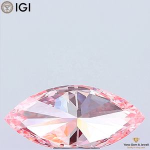 Diamante Cultivado en Laboratorio CVD de 4.01 Quilates, Color Rosa Intenso, Claridad VVS2, Corte Marquesa, con Certificado IGI para Anillo de Compromiso - Product Image 3