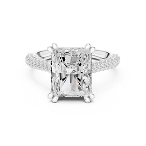 Joyas ilimitadas Anillo de bodas con corte de cojín de oro de 14 quilates - Product Image 2