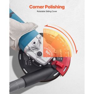 Universal 4-5 Inch Grinding Dust Shroud for <b>Angle</b> <b>Grinder</b> Surface <b>Grinder</b> 6 Clamping Washers Connects Vacuum Unit Guard Shield - Product Image 3