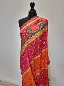 Fashion Mirror Work <b>Shawl</b> Traditional Scarves <b>Shawls</b> & Hijab Luxury Embroidered <b>Wrap</b> for Women Cultural Festive Occasion Wear - Product Image 2