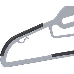 Appendiabiti in plastica sottile grigio antiscivolo con rivestimento in gomma, salvaspazio, con gancio girevole a 360 gradi, confezione da 50 - Product Image 4
