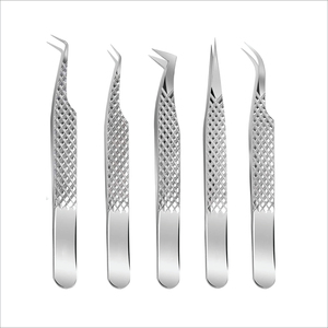 Pinzas Profesionales Duraderas para Pestañas de Acero Inoxidable, Diseño Personalizable OEM, Clip con Punta Dentada Blanca Impresa, Precisión - Product Image 1