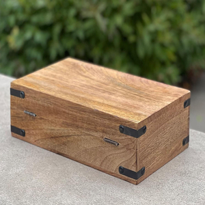 Wooden <b>Box</b> Hinge <b>Lid</b> Solid Pine Wood Keepsake Gift Boxes Wood <b>Storage</b> <b>Box</b> by blossom craft india - Product Image 5