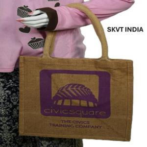Custom Jute Shopping Bag Reusable Eco Friendly Shoulder <b>Tote</b> Bag Zipper Closure Hand Length Handle for Daily Travel - Product Image 6