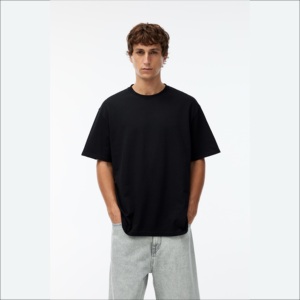 Camisetas Grises Jaspeadas 100% Algodón para Hombre al por Mayor, MOQ Bajo, Logotipo Bordado, Camisetas Antiencogimiento Personalizadas para Hombre - Product Image 5