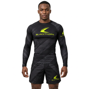 Rashguard de MMA Elástico OEM para Hombre, Manga Larga, Transpirable, Antibacteriano, UPF50+ - Product Image 1