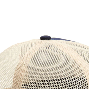 Navy Blue 6-Panel Trucker <b>Cap</b> With Mesh Back Adjustable Fit Unisex Casual Style Spring Summer Wear - Product Image 5