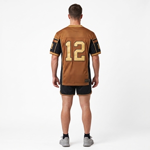 Men's Black Gold American Football <b>Jersey</b> Custom Number Print <b>Sports</b> <b>Jersey</b> Activewear <b>Sports</b> Clothes Wholesale - Product Image 2
