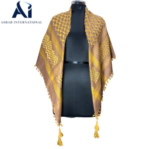 Top Selling Unisex Cotton Checkered Lightweight Keffiyeh Scarf Arafat Square Neck Wrap Casual Everyday Style <b>Accessory</b> - Product Image 2