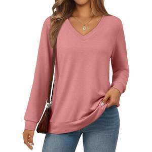 Suéteres Térmicos Ligeros Personalizados para Mujer, Modelo 2025, Cuello en V, Manga Larga, Cómodos para Otoño e Invierno, Atuendo Informal - Product Image 2