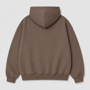 Sweat à capuche ample en coton 350 GSM, coupe oversize avec épaules tombantes, poche kangourou, personnalisable, faible MOQ, ODM - Product Image 2
