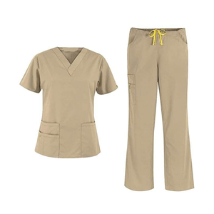 VENTE CHAUDE Scrubs ensembles uniforme hôpital vêtements médicaux conception personnalisée style sportif pour les femmes très solf et absorber l'humidité - Product Image 1