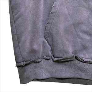 Sweat à capuche zippé vintage rayé de haute qualité, personnalisé par le fabricant, 100 % coton épais 500 GSM, délavé à l'acide - Product Image 3