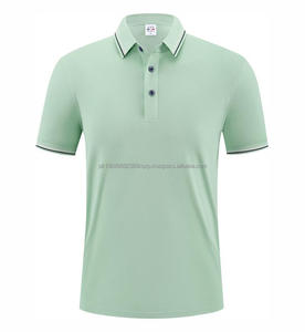 Camiseta Polo de Cuello Rayado de Seda de Hielo con Diseño de Logotipo Personalizado OEM, Ropa de Trabajo y Camiseta Polo de Manga Corta de Algodón para Hombre - Product Image 6